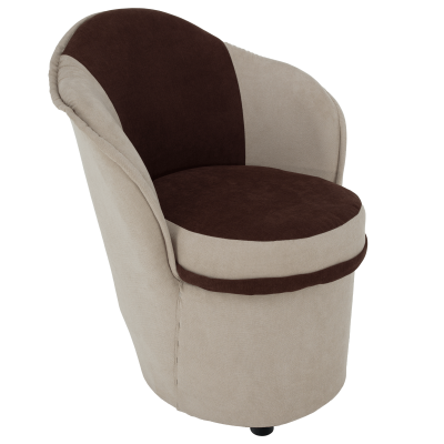 Fotoliu cu spatiu depozitare, bej/maro, PERSI