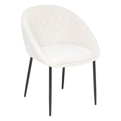 Scaun Atmosphera Seliso cu sezut din chenille, cadru din otel, 60x57x81 cm, bej