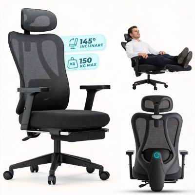 Scaun Birou Ergonomic Timebox, Negru - Default Title