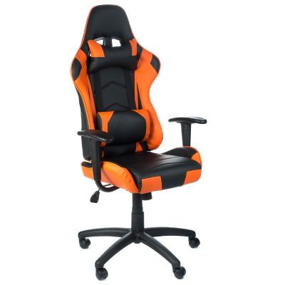 Scaun gaming pivotant, inaltime reglabila 48-58 cm, latime 52 cm, roti, cotiere, piele ecologica