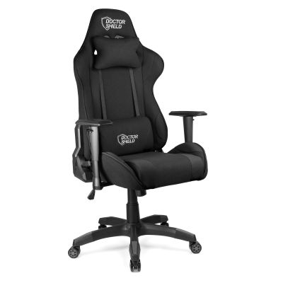 Scaun Gaming Profesional Dr.Shield Air Force, King Size, Cadru Otel, Material Textil - Negru/ Negru