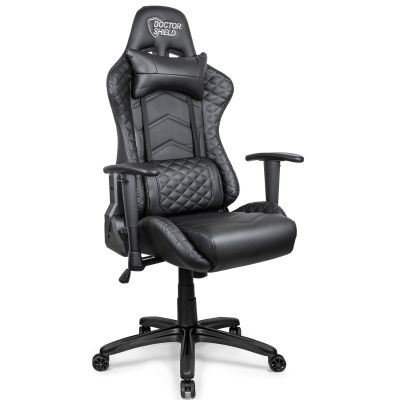 Scaun Gaming Profesional Dr.Shield SV Racer, King Size, Cadru Otel, Piele Sintetica - Negru/Negru