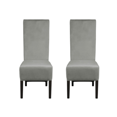 Set 2 scaune living VANESSA, picioare lemn wenge, stofa bej, 47x60x110 cm