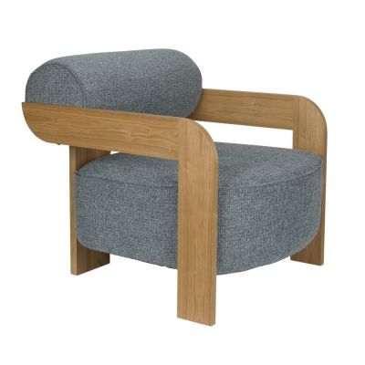 Fotoliu albastru prÄu0083fuit cu tapiÈu009Berie din Èu009BesÄu0083turÄbouclÃ© Oolong âu0080Zuiver