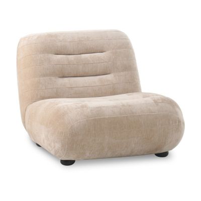 Fotoliu bej cu tapiÈu009Berie din catifea Wyatt âu0080Dutchbone