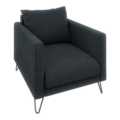 Fotoliu gri Ã®nchis cu tapiÈu009Berie din chenille Freya âu0080Ropez