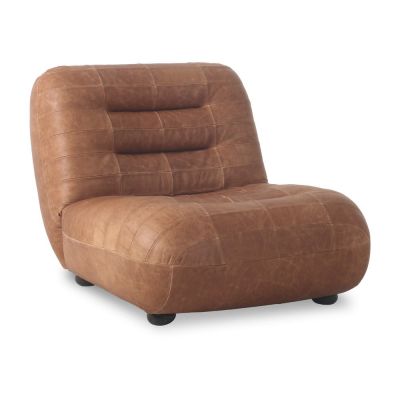 Fotoliu maro coniac cu tapiÈu009Berie din piele Wyatt âu0080Dutchbone