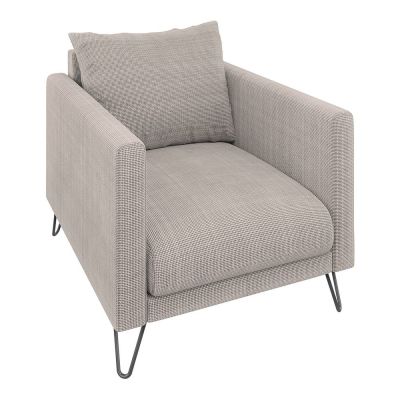 Fotoliu maro deschis cu tapiÈu009Berie din chenille Freya âu0080Ropez