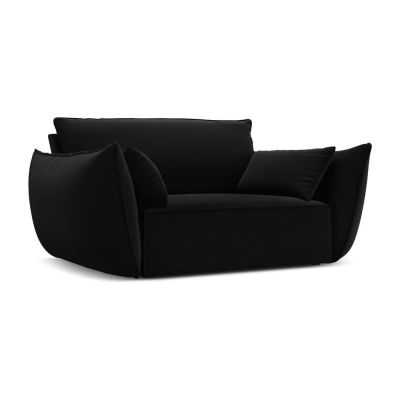 Fotoliu negru cu tapiÈu009Berie din catifea Vanda âu0080Mazzini Sofas