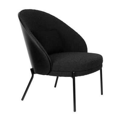 Fotoliu negru cu tapiÈu009Berie din Èu009BesÄu0083turÄbouclÃ© Rodin âu0080Dutchbone