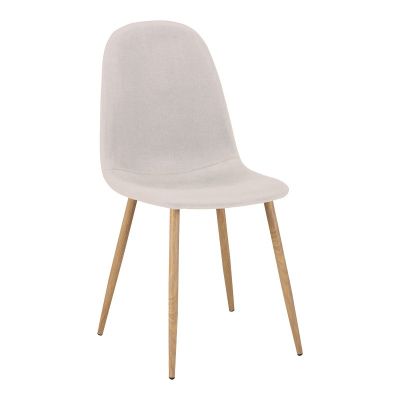 Scaun Bella, gri deschis/natural, 43.5x52x89 cm