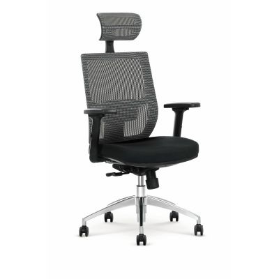 Scaun birou ergonomic Admiral, inaltime 120-130 cm, baza metal, cotiere reglabile, suport lombar, balansare si blocare