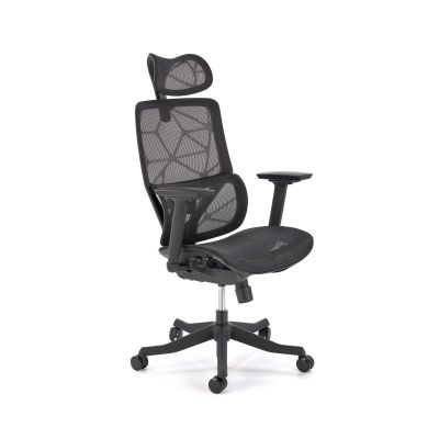 Scaun birou ergonomic, inaltime 122-128 cm, tetiera si cotiere reglabile, suport lombar, blocare, balansare