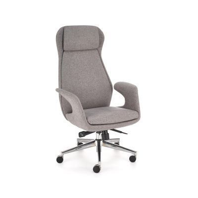 Scaun birou Kevin, reglare inaltime 118-125 cm, stil scandinav, functie balansare si multiblock, tapiterie textila gri