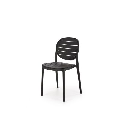 Scaun clasic pentru zona de dining si bucatarie, cadru polipropilena, inaltime 83 cm, negru