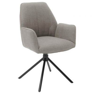 Scaun Cu Brațe din metal, textil, cappuccino