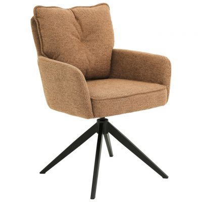 Scaun Cu Brațe din metal, textil, portocaliu, negru