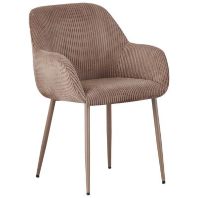 Scaun Cu Brațe din metal, textil, taupe