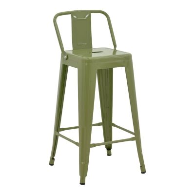 Scaun de bar ajustabil Utopia Verde masliniu 42x42x86 cm