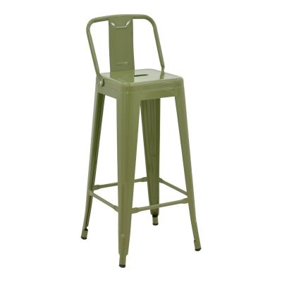 Scaun de bar ajustabil Utopia Verde masliniu 42x42x97 cm