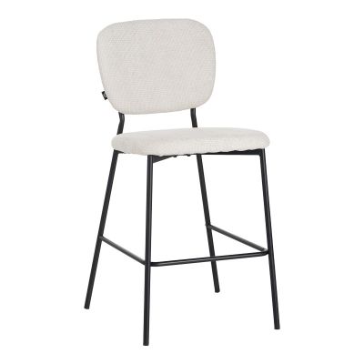 Scaun de bar Cathair, bej/negru, 48x54x100 cm