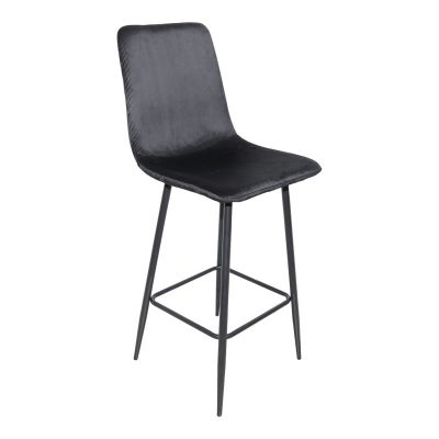 Scaun de bar Grato, negru/negru, 43.5x55x114 cm
