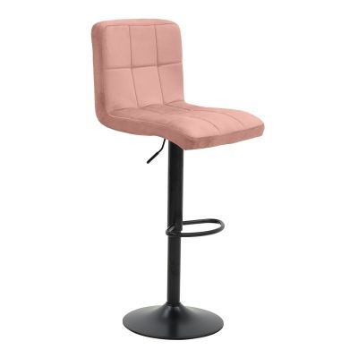 Scaun de bar Remina, negru/roz, 44x44x112 cm