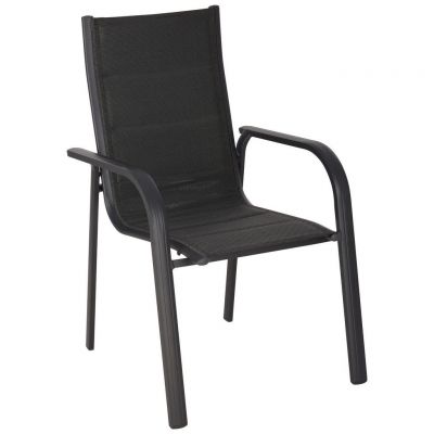 Scaun De Stivuit in metal, textil antracit, negru