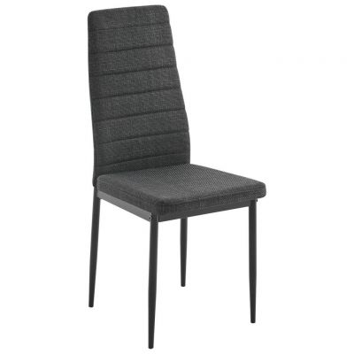 Scaun din metal, textil, gri închis