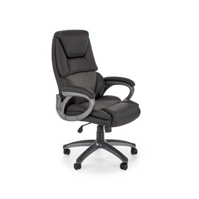 Scaun directorial Halmar Steven, inaltime 111-119 cm, tapiterie piele, baza PP, spatar matlasat, functie blocare/balansare