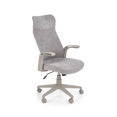 Scaun ergonomic ARCTIC, pentru birou, inaltime 102-110 cm, baza polipropilena, balansare, blocare, textil, gri