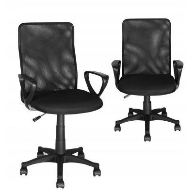 Scaun ergonomic de birou, inaltime reglabila 90-102 cm, roti cauciuc, mesh negru