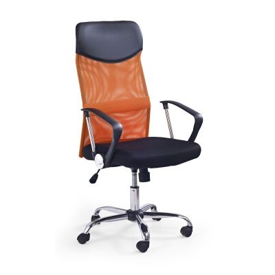 Scaun ergonomic de birou, model Hamar Vire, functie balansare, inaltime reglabila de la 110 la 120 cm, negru, portocaliu