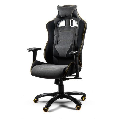 Scaun gaming Evolve Pro, 120-130 cm, roti cauciucate, cotiere reglabile, suport lombar, perna ergonomica, balansare, blocare