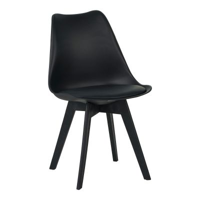 Scaun Gaston, negru, 48.5x53.5x81.5 cm