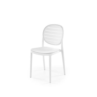 Scaun in stil scandinav, pentru dining/bucatarie, baza polipropilena, picioare antiderapante, 42 x 83 cm, alb