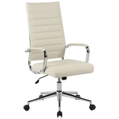 Scaun Rotativ, culoare crom, bej