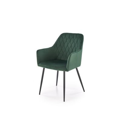 Scaun tapitat Halmar K558, cadru din metal, pentru living, design modern, 59x86 cm, catifea