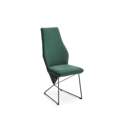 Scaun tapitat living Halmar K485, cadru metal, antiderapant, stil modern, 44x63x96x47cm, catifea, verde