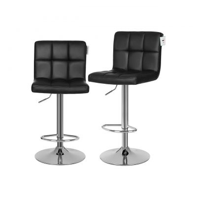 Set 2 buc. Scaune de bar Songmics Negru 46x42x118.5 cm
