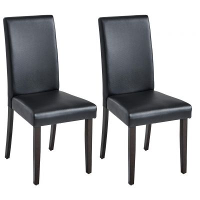 Set De Scaune din lemn, textil, negru