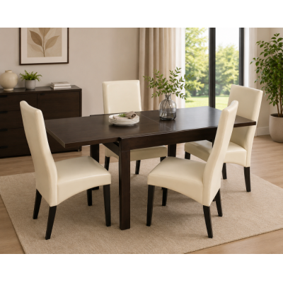 Set Masa Kors Cu 4 Scaune 6012 Wenge Crem