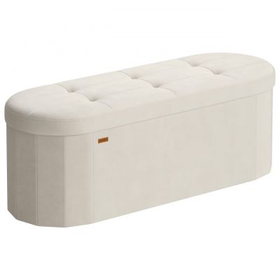 Spatiu de depozitare tip banca, Songmics, 110 x 38 x 38 cm, 110 L, LSF297LH01, Alb Crem