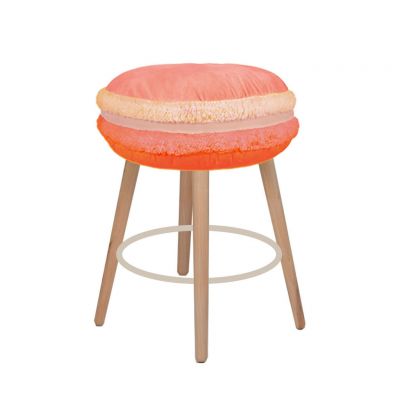 Taburet din lemn, metal, plastic, textil, hârtie, culoare natur, roz aprins {item.attr('143-279')}