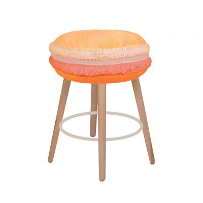 Taburet din lemn, metal, plastic, textil, hârtie, culoare natur, roz aprins {item.attr('143-279')}