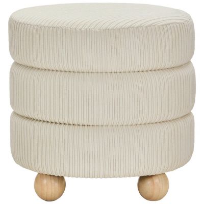 Taburet din lemn, textil, crem {item.attr('143-279')}