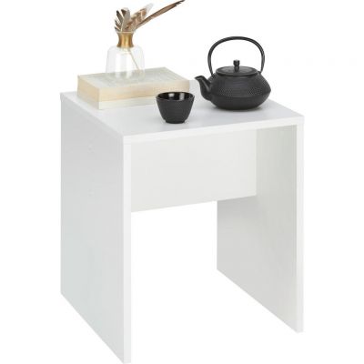 Taburet din material pe bază de lemn, alb {item.attr('143-279')}